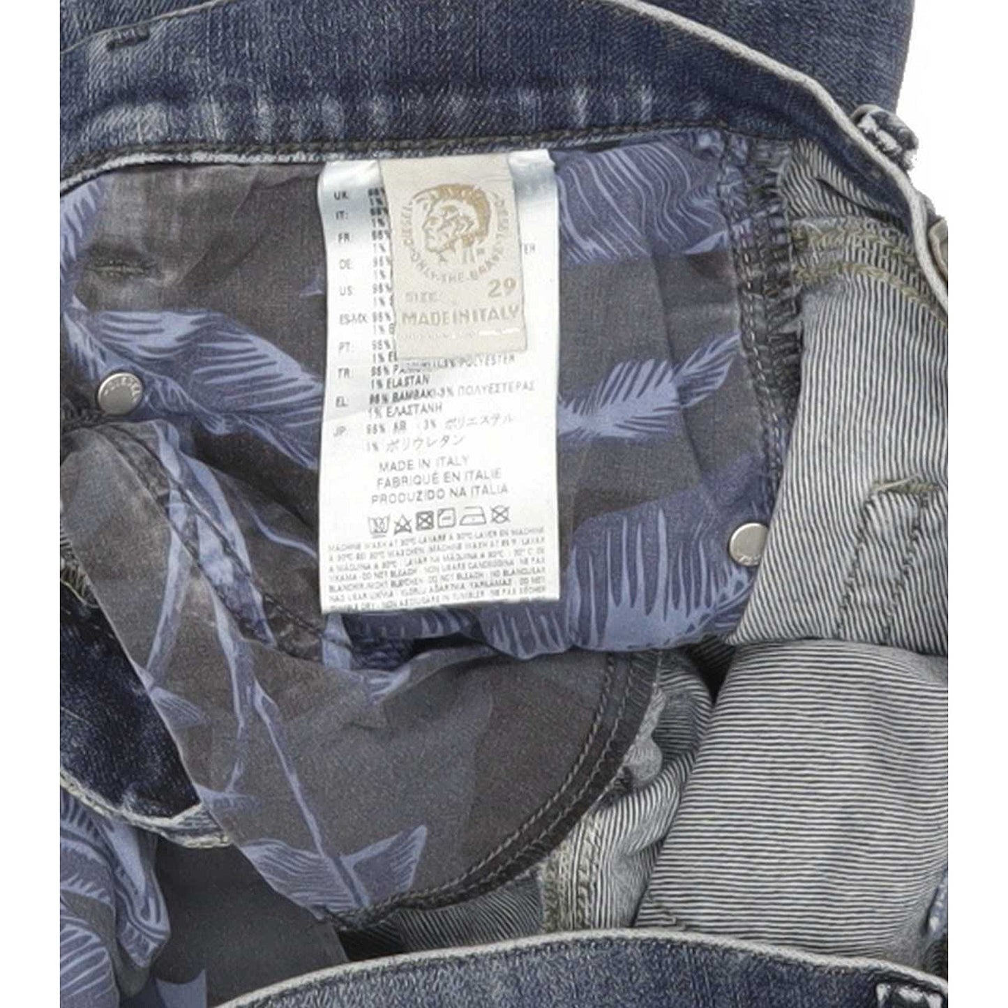 Diesel Belthy Women Blue Straight Slim Stretch Jeans W29 L30