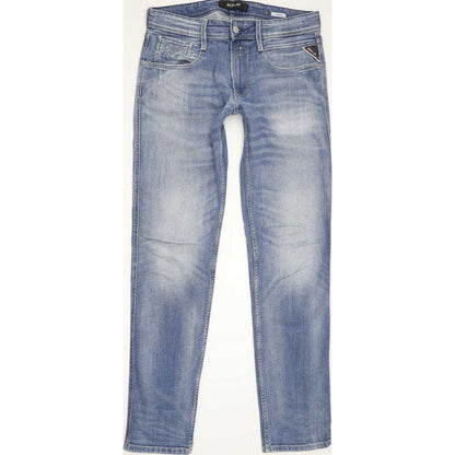 Replay Anabass Men Blue Straight Regular Stretch Jeans W31 L32