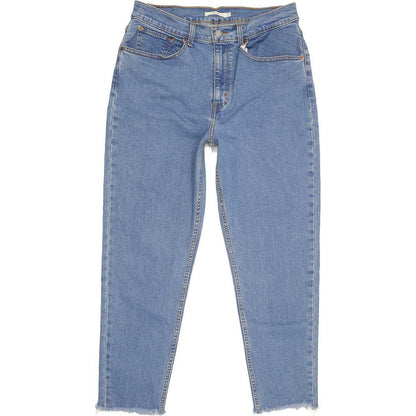 Levi's Blue Straight Relaxed Mom Stretch Jeans High Waisted W31 L26