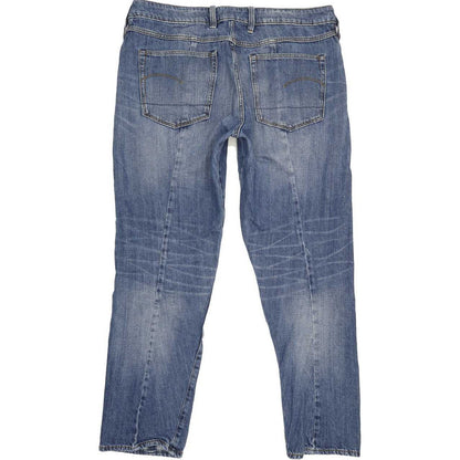 G-Star Lanc 3C Mid Women Blue Straight Loose Boyfriend Jeans W32 L32