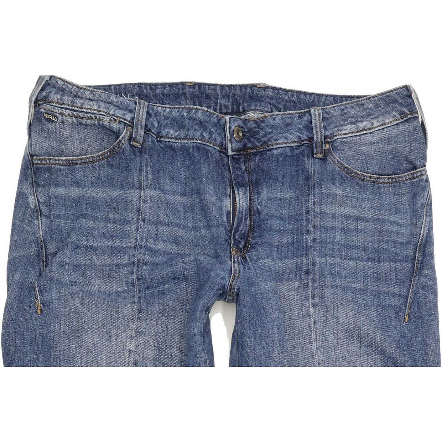 G-Star Lanc 3C Mid Women Blue Straight Loose Boyfriend Jeans W32 L32