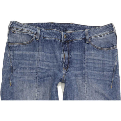 G-Star Lanc 3C Mid Women Blue Straight Loose Boyfriend Jeans W32 L32