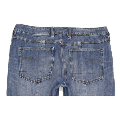 G-Star Lanc 3C Mid Women Blue Straight Loose Boyfriend Jeans W32 L32