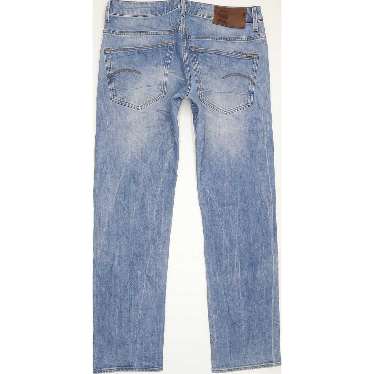 G-Star 3301 Men Blue Straight Regular Stretch Jeans W32 L31