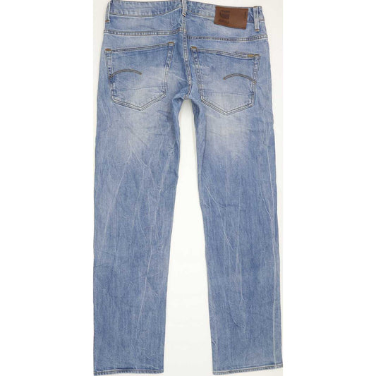 G-Star 3301 Men Blue Straight Regular Stretch Jeans W32 L31