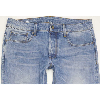 G-Star 3301 Men Blue Straight Regular Stretch Jeans W32 L31