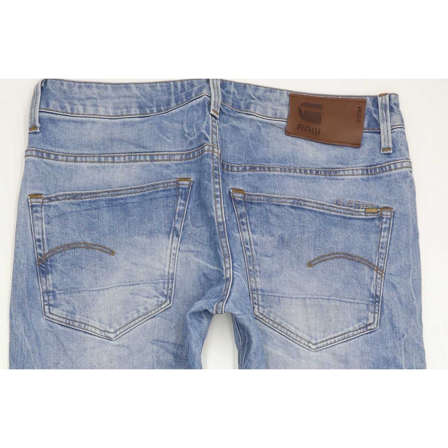 G-Star 3301 Men Blue Straight Regular Stretch Jeans W32 L31