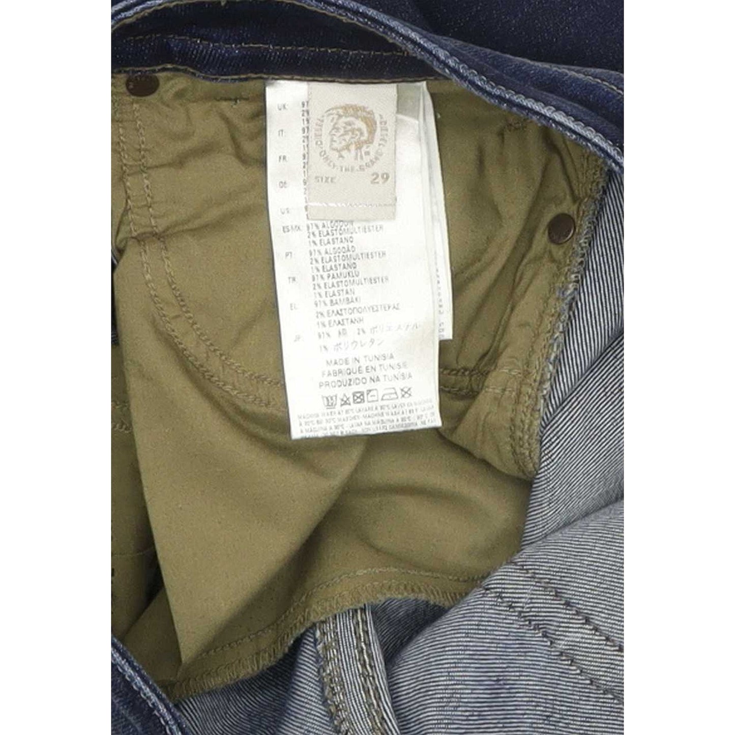 Diesel Akee 0860L Men Blue Tapered Slim Stretch Jeans W29 L31