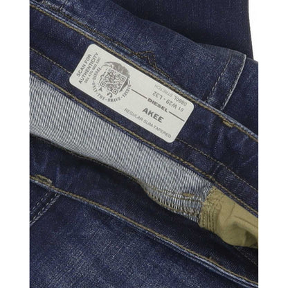 Diesel Akee 0860L Men Blue Tapered Slim Stretch Jeans W29 L31