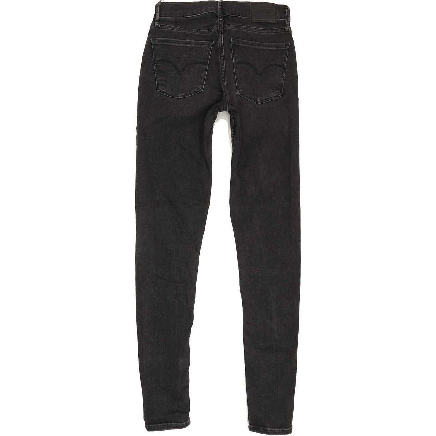 Levi's 710 Super Women Black Skinny Slim Stretch Jeans W26 L29