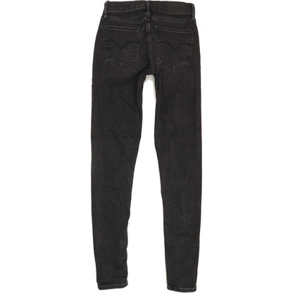 Levi's 710 Super Women Black Skinny Slim Stretch Jeans W26 L29