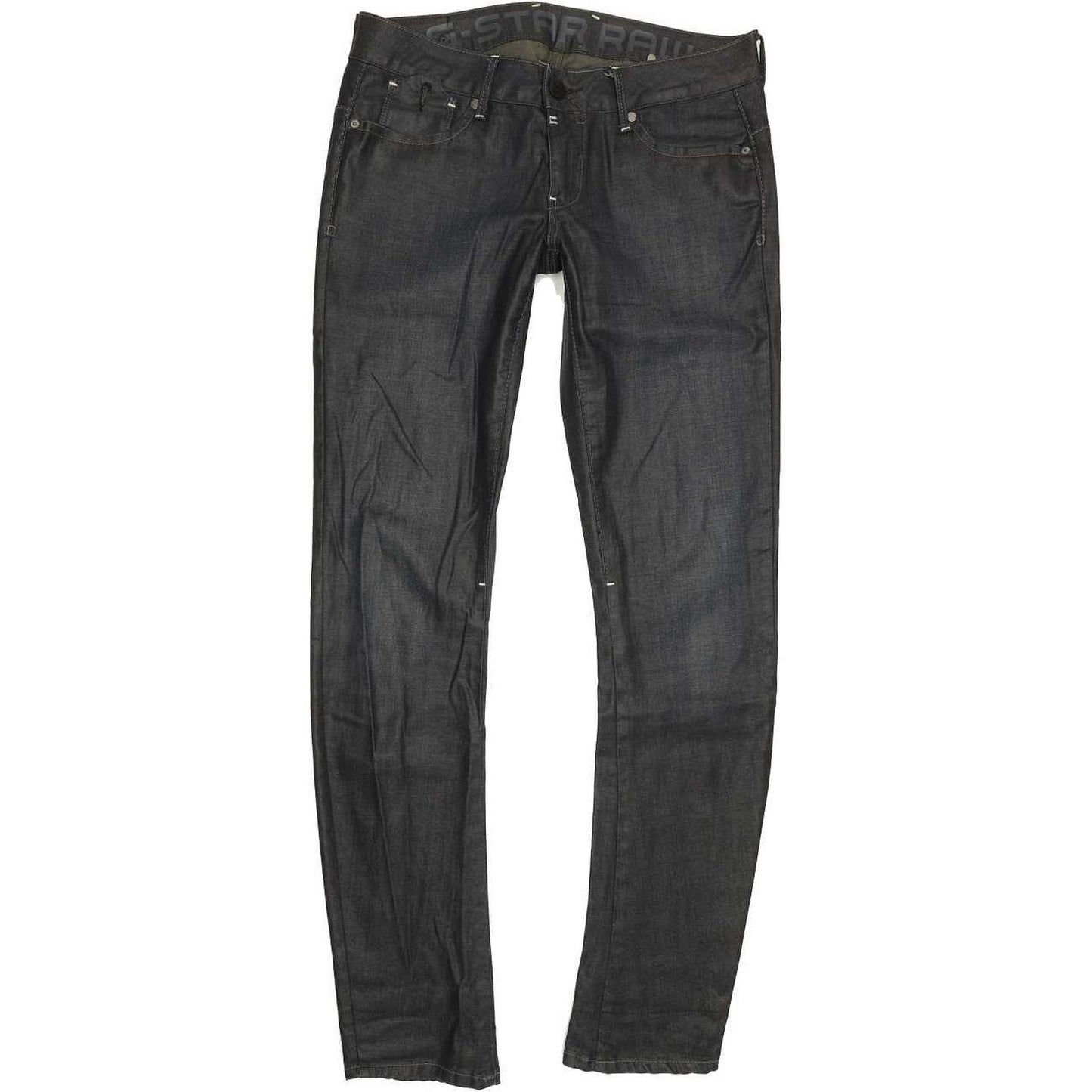 G-Star Women Navy Straight Slim Jeans W30 L32