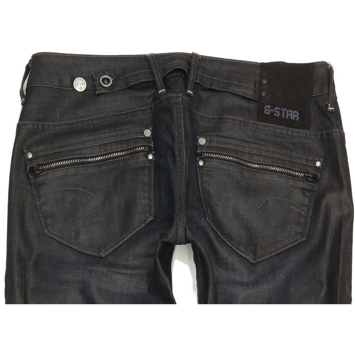 G-Star Women Navy Straight Slim Jeans W30 L32