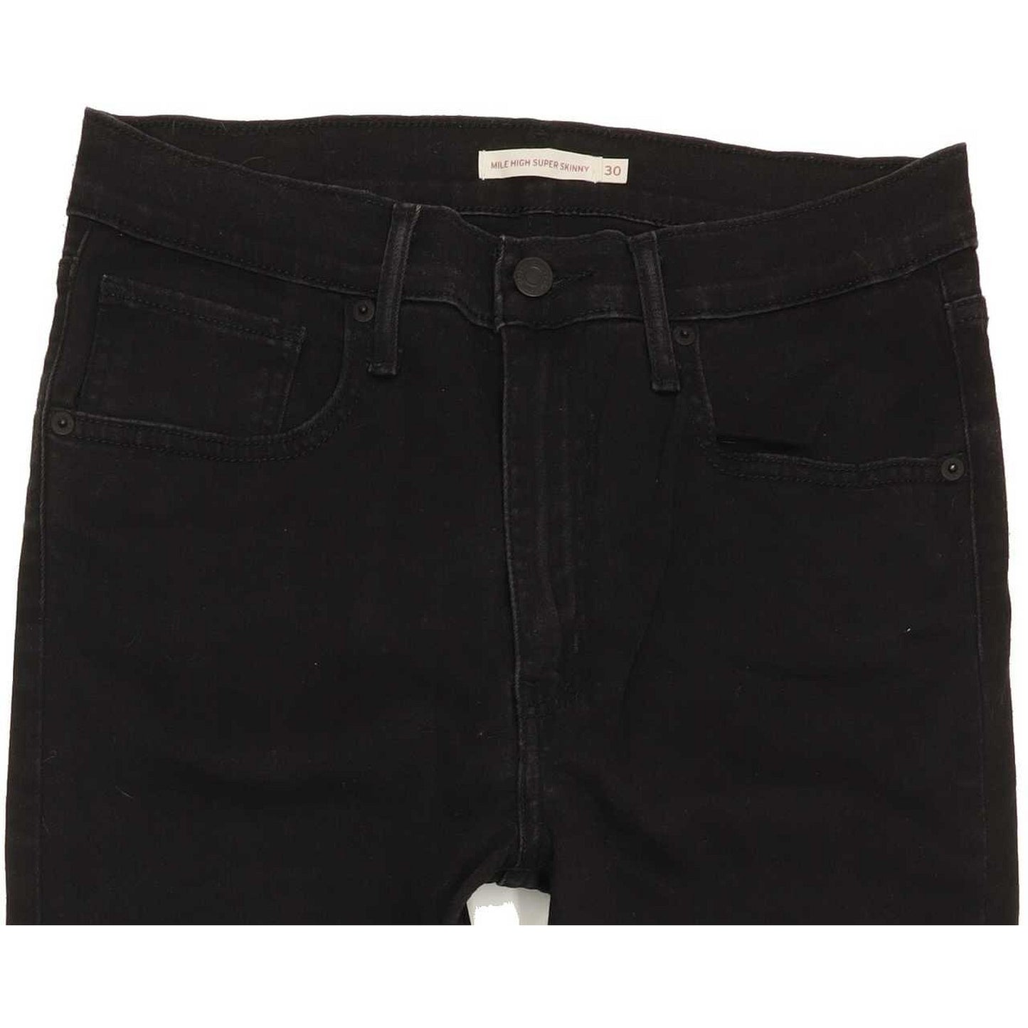 Levi's Mile High Rise Black Skinny Stretch Jeans High Waisted W30 L31