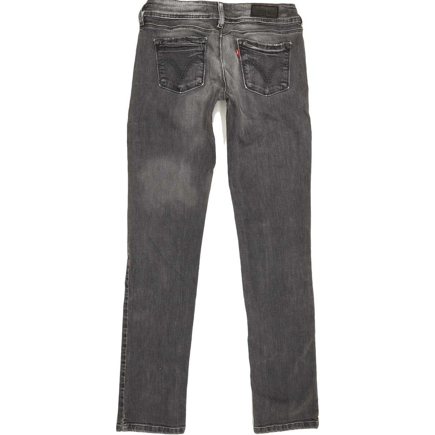 Levi's 571 Women Grey Straight Slim Stretch Jeans W28 L31