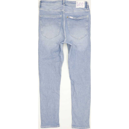 Lee High Rise Blue Straight Stretch Jeans High Waisted W30 L28