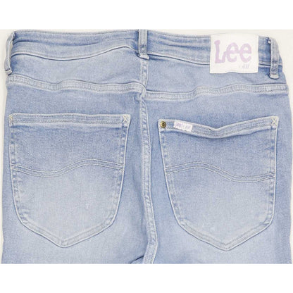 Lee High Rise Blue Straight Stretch Jeans High Waisted W30 L28
