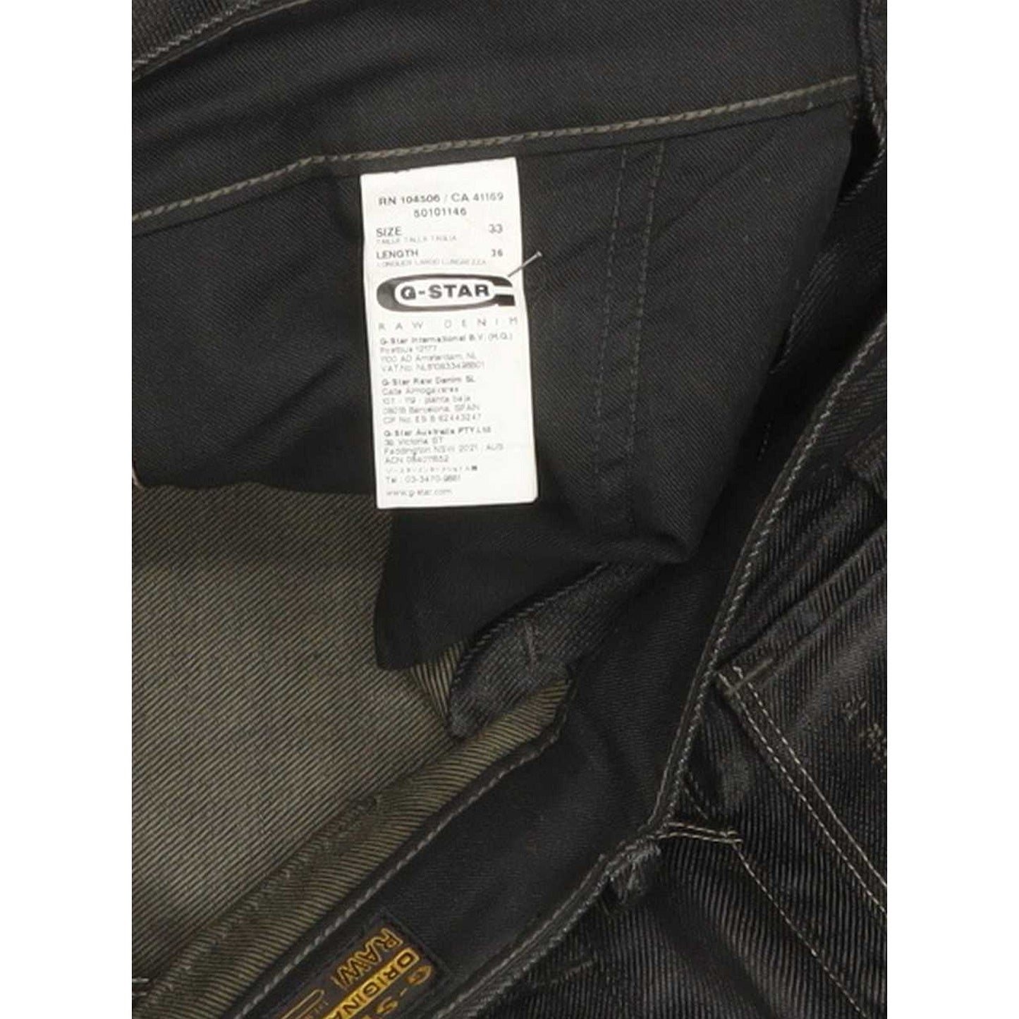 G-Star Astro Slacks Men Navy Straight Regular Jeans W33 L35