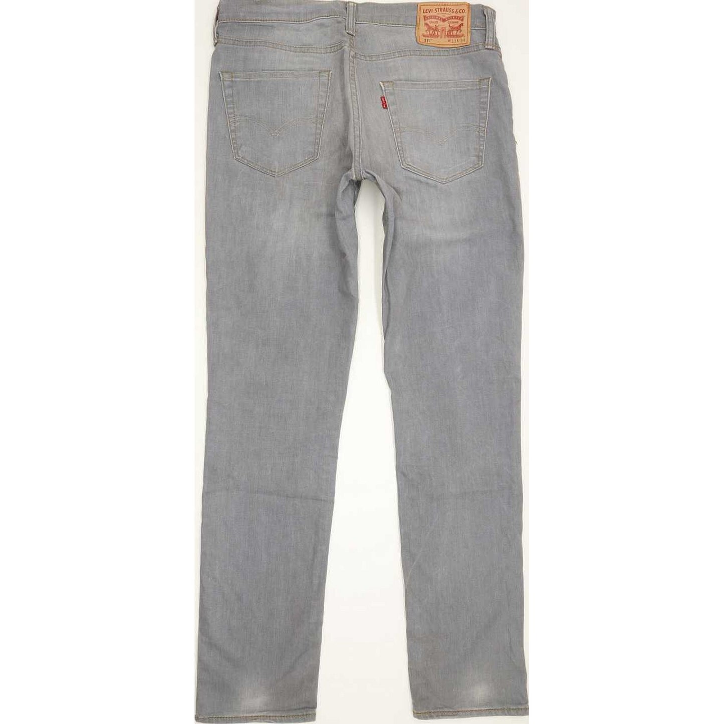 Levi's 511 Men Grey Straight Slim Stretch Jeans W33 L33