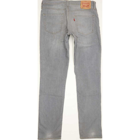 Levi's 511 Men Grey Straight Slim Stretch Jeans W33 L33