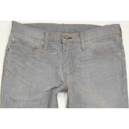 Levi's 511 Men Grey Straight Slim Stretch Jeans W33 L33