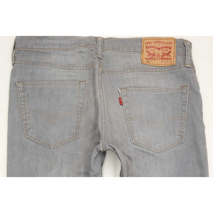 Levi's 511 Men Grey Straight Slim Stretch Jeans W33 L33