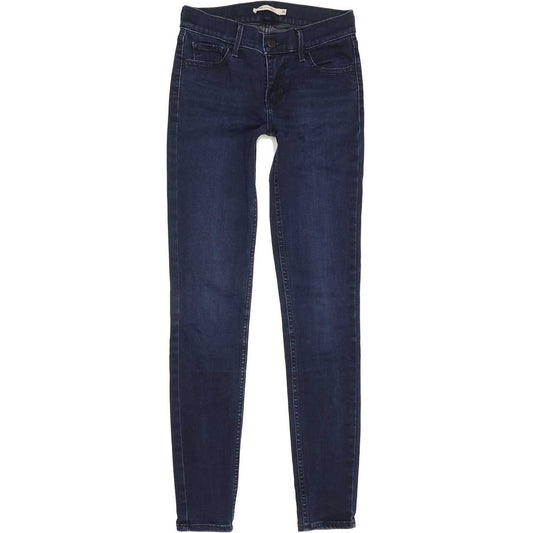 Levi's 710 Super Women Blue Skinny Slim Stretch Jeans W26 L30