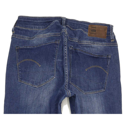 G-Star Women Blue Straight Slim Stretch Jeans W28 L30