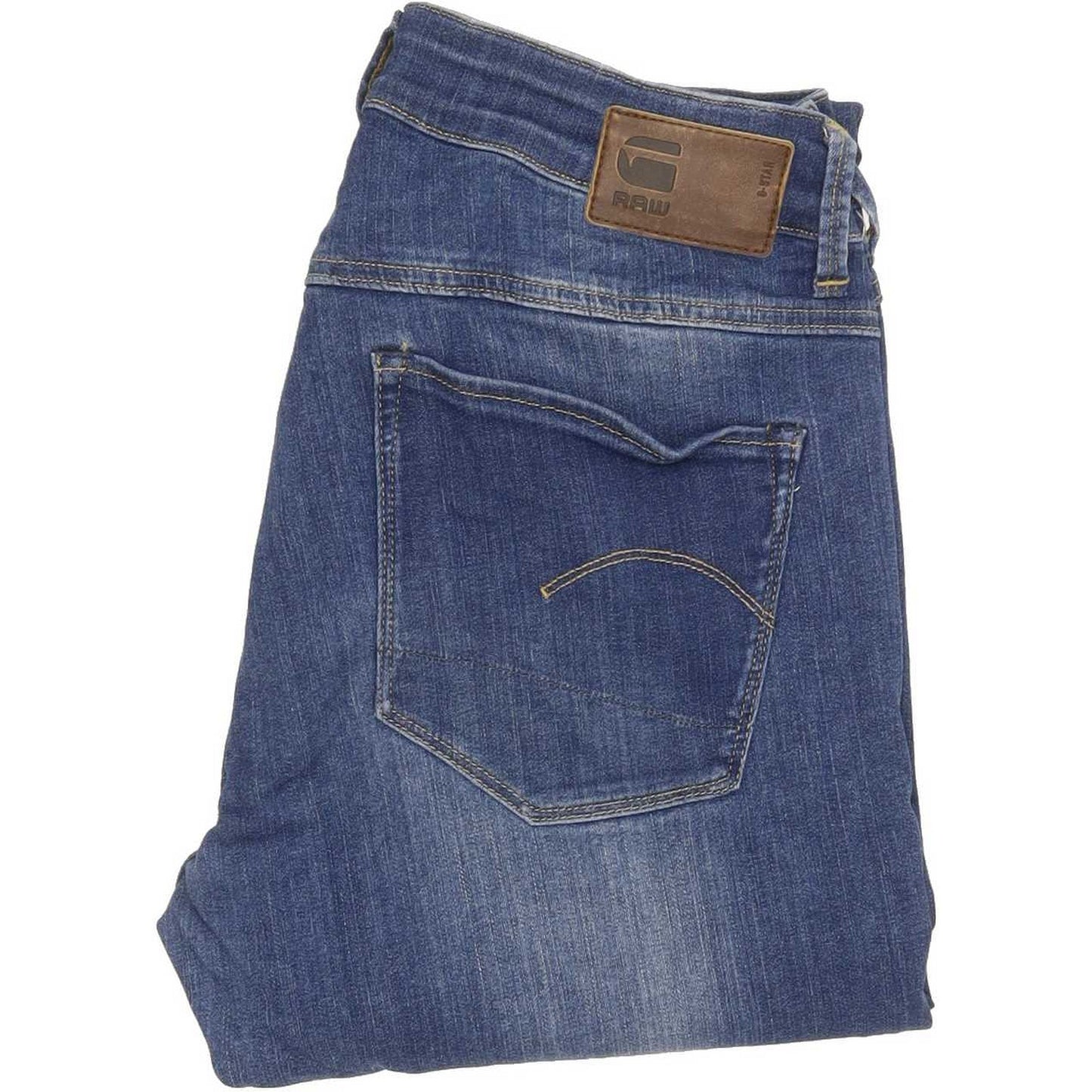 G-Star Women Blue Straight Slim Stretch Jeans W28 L30