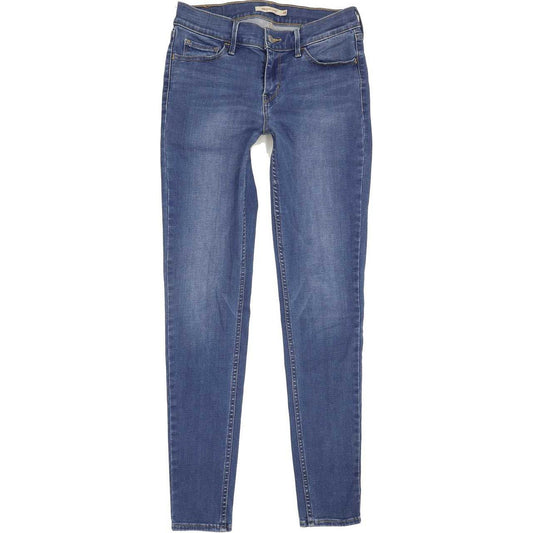 Levi's 710 Super Women Blue Skinny Slim Stretch Jeans W28 L29