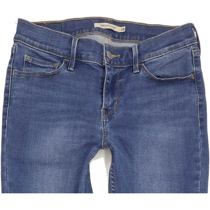 Levi's 710 Super Women Blue Skinny Slim Stretch Jeans W28 L29