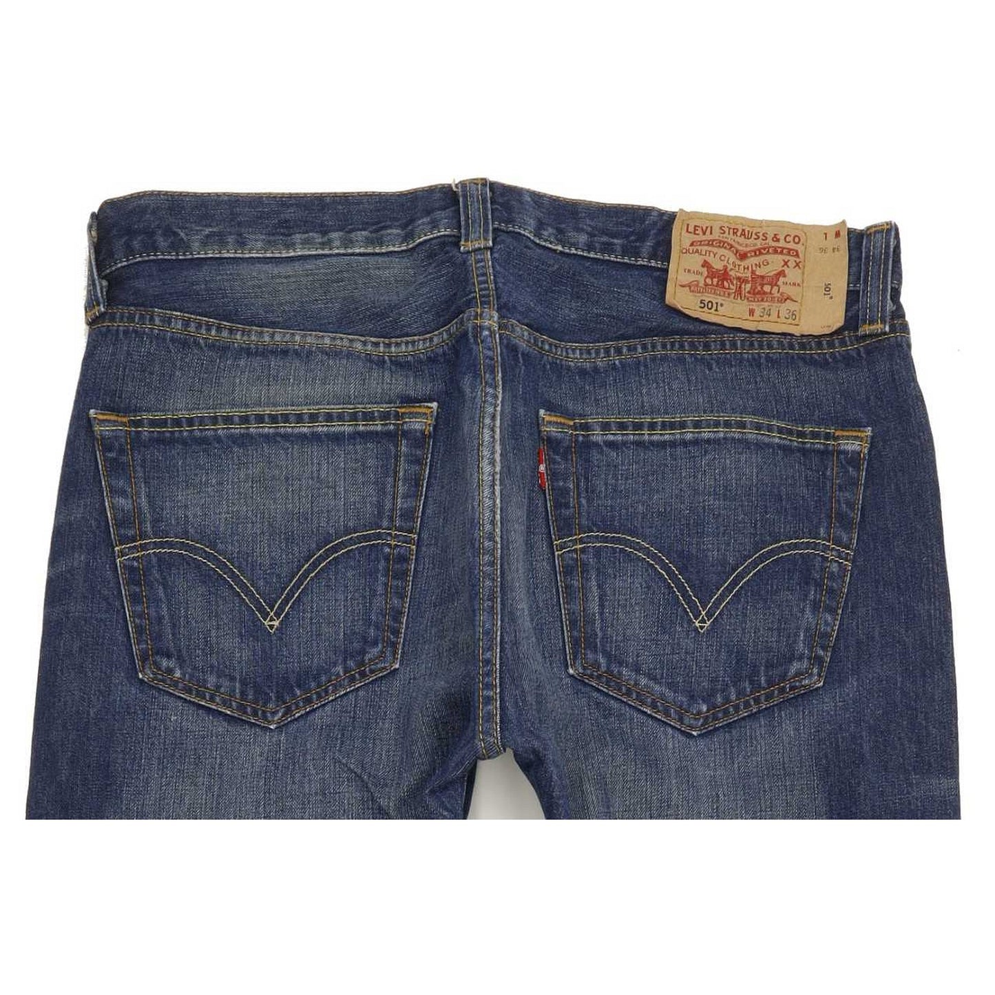 Levi's 501 Men Blue Straight Regular Jeans W34 L32