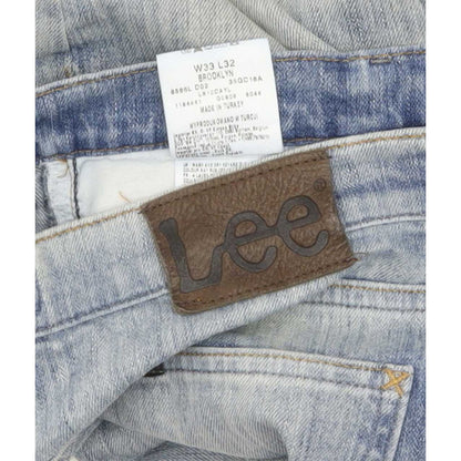 Lee Brooklyn Men Blue Straight Regular Stretch Jeans W33 L31