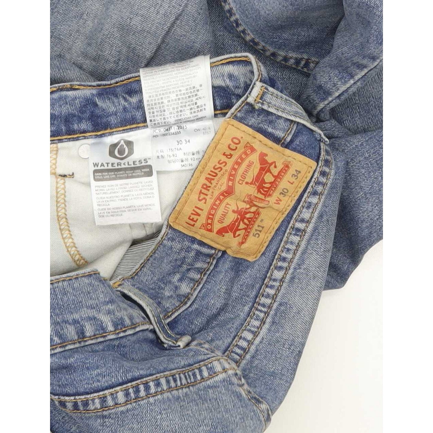 Levi's 511 Men Blue Straight Slim Stretch Jeans W30 L33