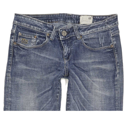G-Star Women Blue Straight Slim Stretch Jeans W27 L33