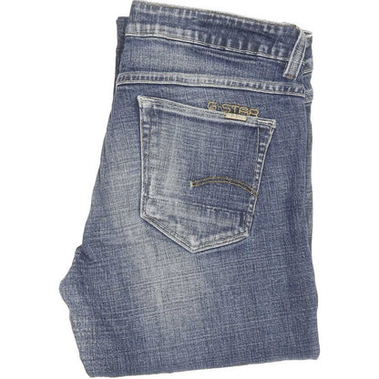 G-Star Women Blue Straight Slim Stretch Jeans W27 L33