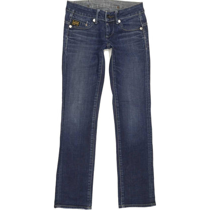 G-Star Midge Women Blue Straight Slim Stretch Jeans W25 L29