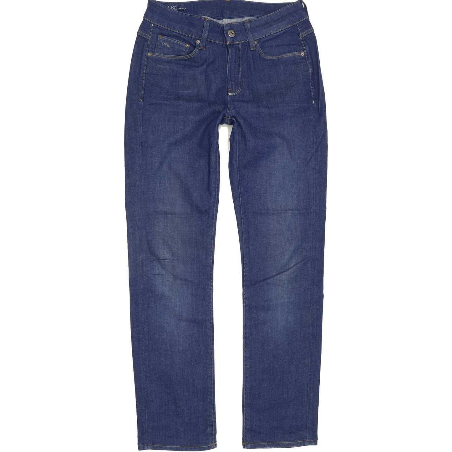 G-Star 3301 Contour High Women Blue Straight Regular Stretch Jeans W27 L28