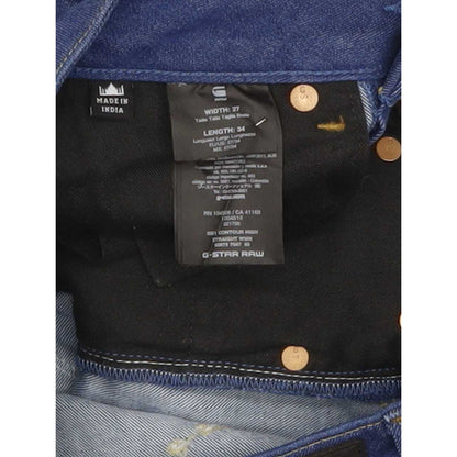 G-Star 3301 Contour High Women Blue Straight Regular Stretch Jeans W27 L28