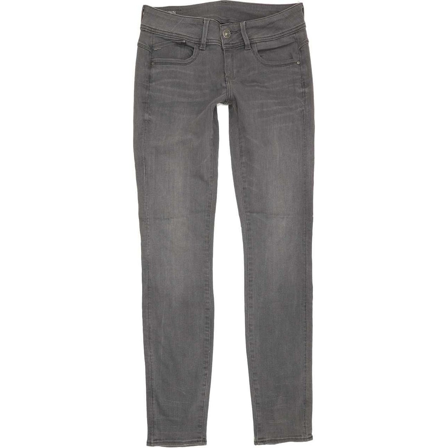 G-Star Lynn Mid Women Grey Skinny Slim Stretch Jeans W27 L32