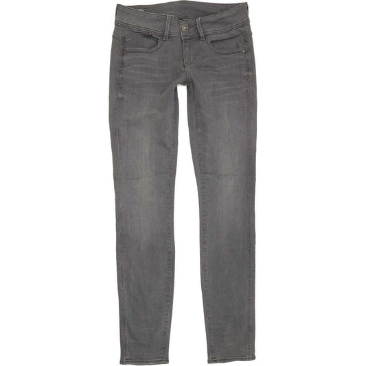 G-Star Lynn Mid Women Grey Skinny Slim Stretch Jeans W27 L32