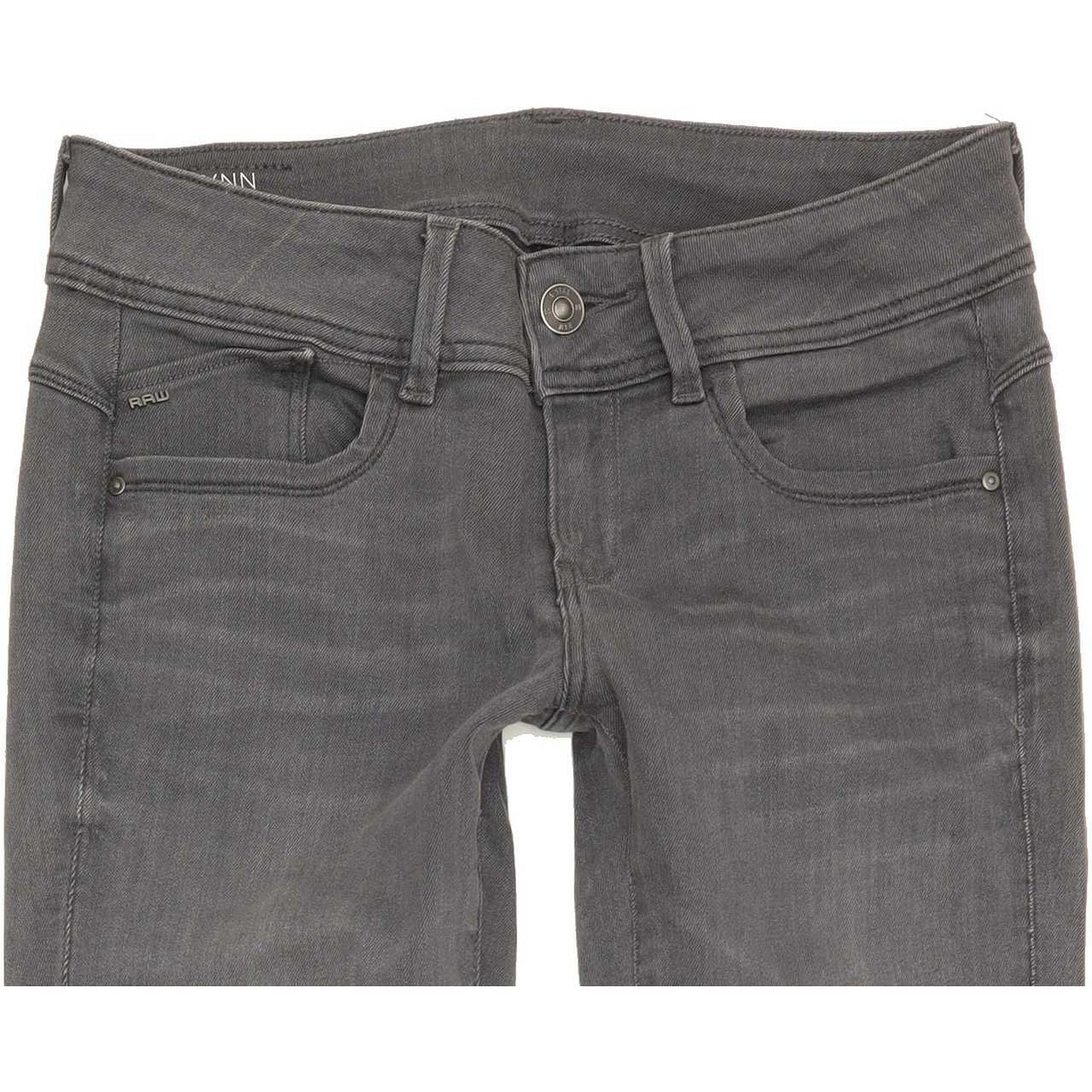 G-Star Lynn Mid Women Grey Skinny Slim Stretch Jeans W27 L32