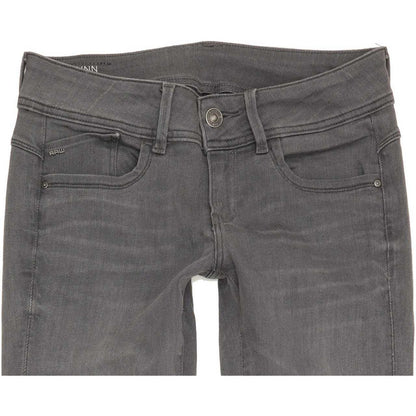 G-Star Lynn Mid Women Grey Skinny Slim Stretch Jeans W27 L32