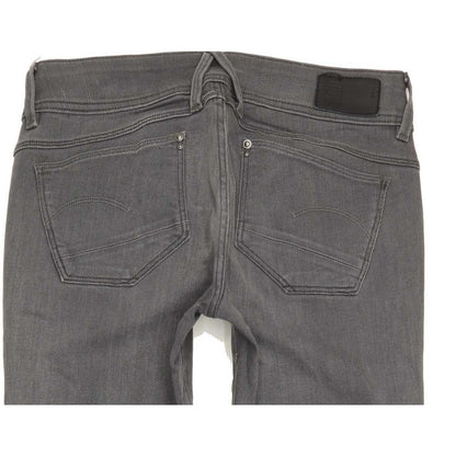 G-Star Lynn Mid Women Grey Skinny Slim Stretch Jeans W27 L32