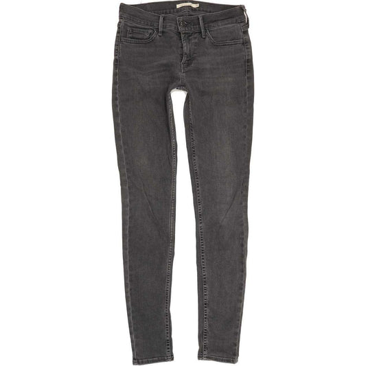 Levi's 710 Super Women Grey Skinny Slim Stretch Jeans W27 L30