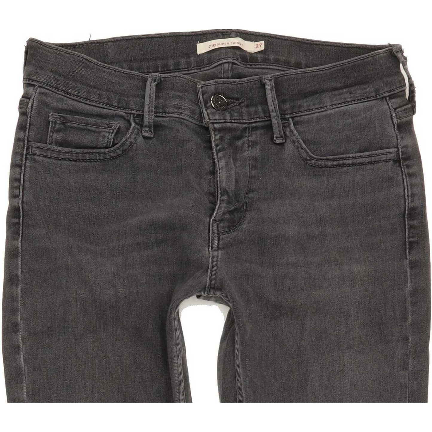 Levi's 710 Super Women Grey Skinny Slim Stretch Jeans W27 L30