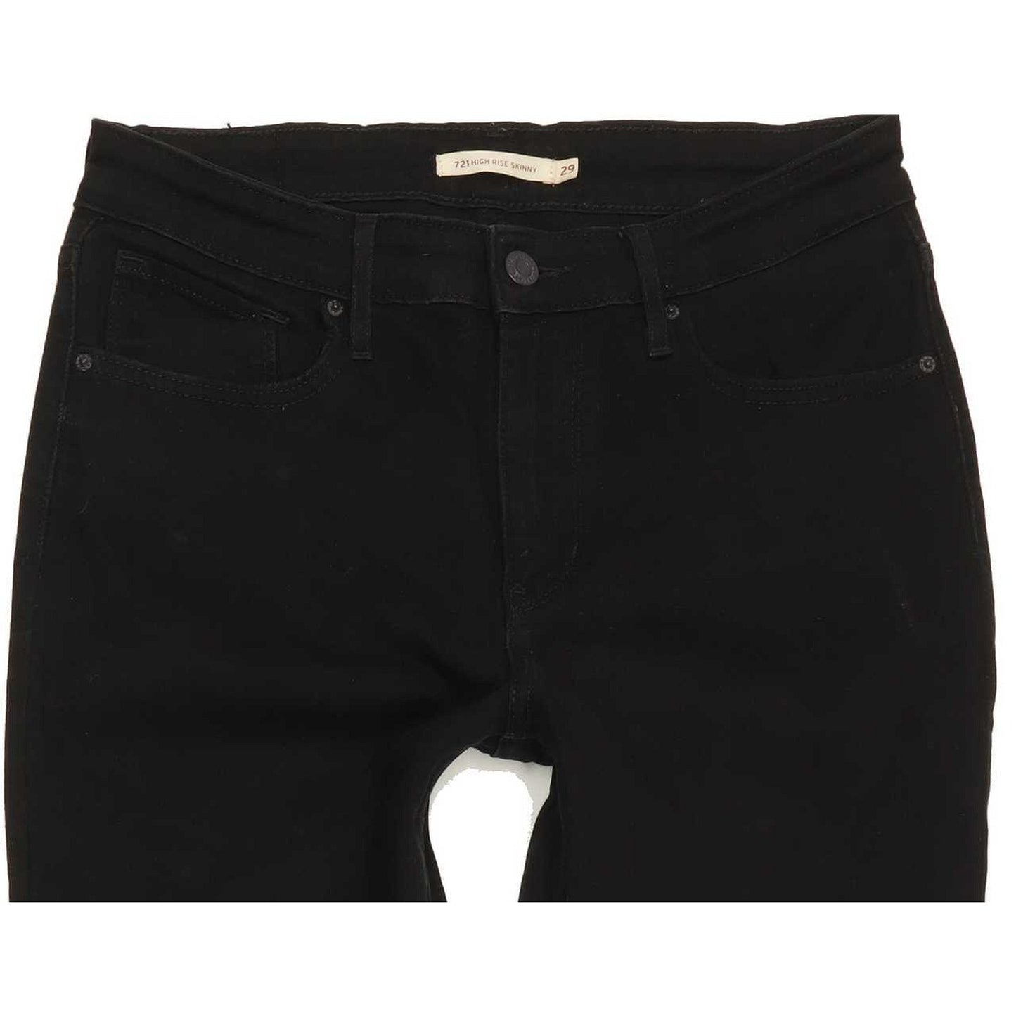 Levi's 721 High Rise Women Black Skinny Stretch Jeans W29 L31
