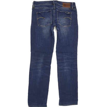 G-Star 3301 Women Blue Straight Slim Stretch Jeans W28 L28