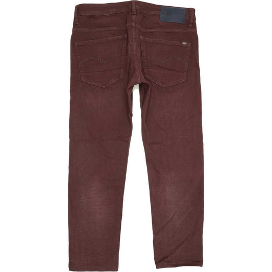 G-Star 3301 Men Purple Straight Slim Stretch Jeans W36 L28