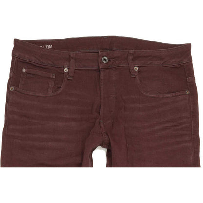 G-Star 3301 Men Purple Straight Slim Stretch Jeans W36 L28